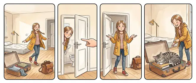 The neighbours in a small comic