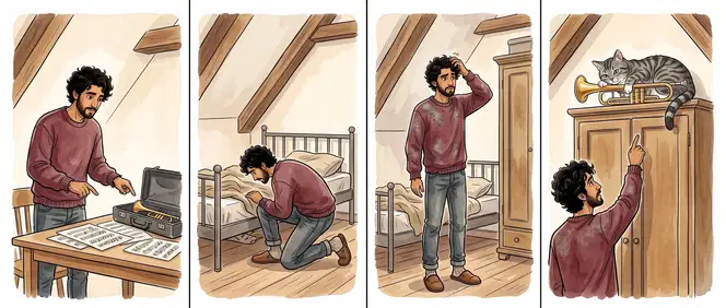 The neighbours in a small comic