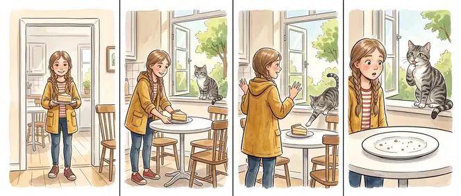 The neighbours in a small comic
