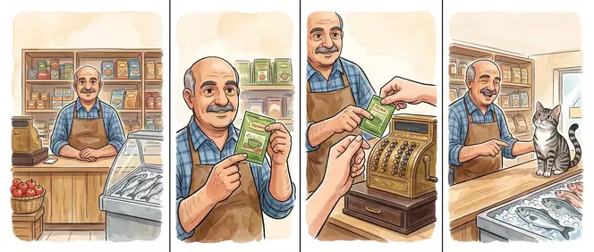 The neighbours in a small comic
