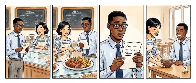 The neighbours in a small comic