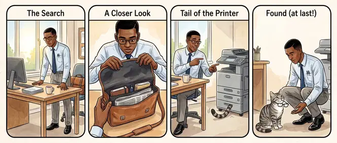 The neighbours in a small comic