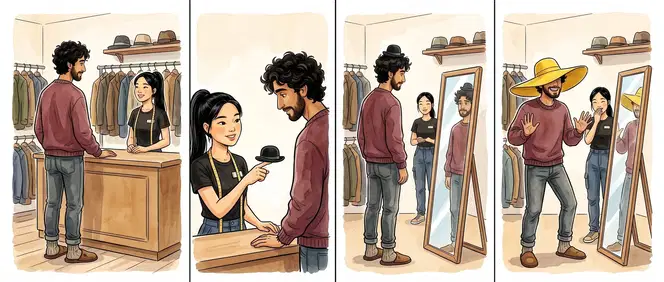 The neighbours in a small comic