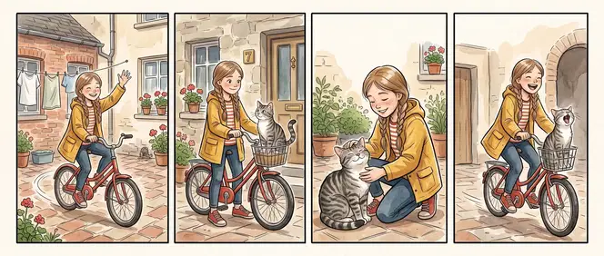 The neighbours in a small comic