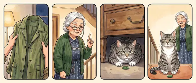 The neighbours in a small comic