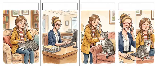 The neighbours in a small comic