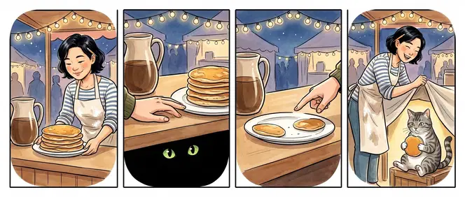 The neighbours in a small comic