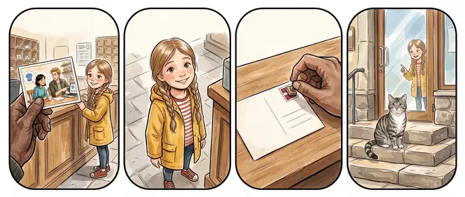 The neighbours in a small comic