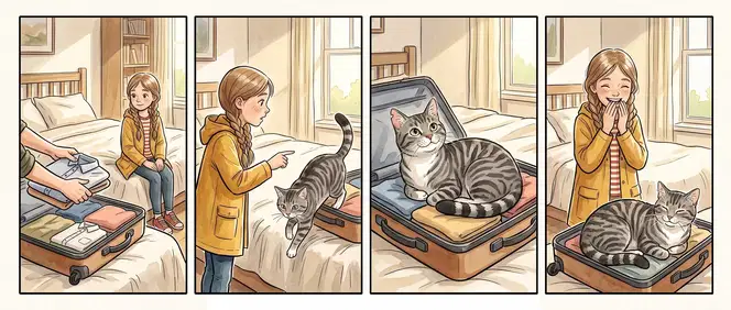 The neighbours in a small comic