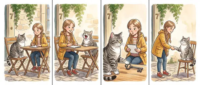 The neighbours in a small comic