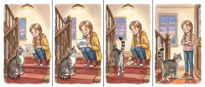 The neighbours in a small comic