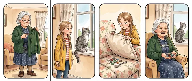 The neighbours in a small comic
