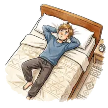 lie (in bed)