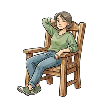 sit (be sitting)
