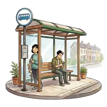 stop (bus stop)