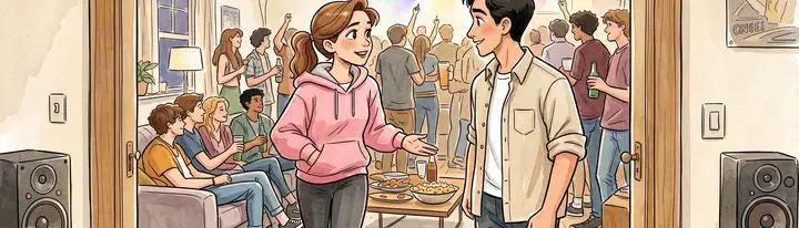 Emma geht zu dem Jungen