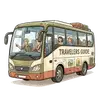 ride / go by transport