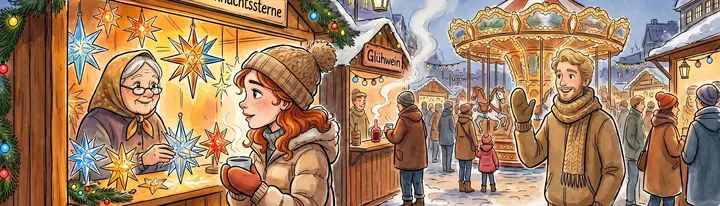 Auf dem Weihnachtsmarkt