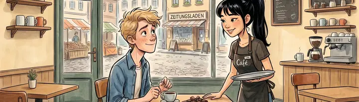 Die nette Bedienung